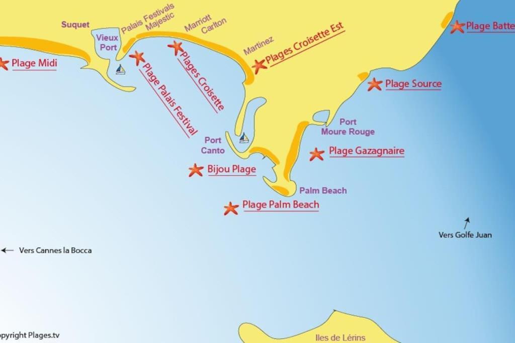 Cannes Palm Beach Parking, Clim, Wifi Plage 2' A Pieds Kültér fotó